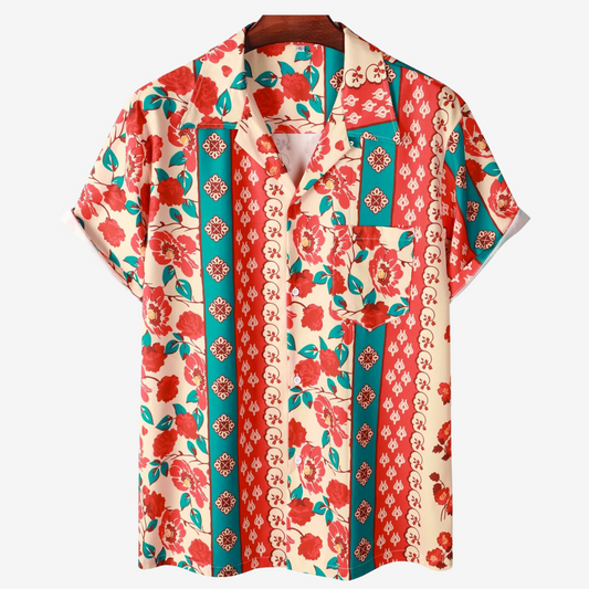 Floral Print Men's Shirt